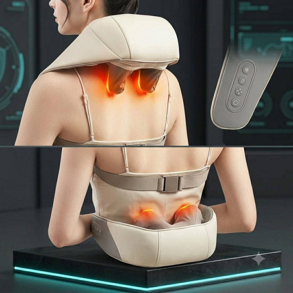 Masajeador Cervical y de Espalda con Calor Infrarrojo