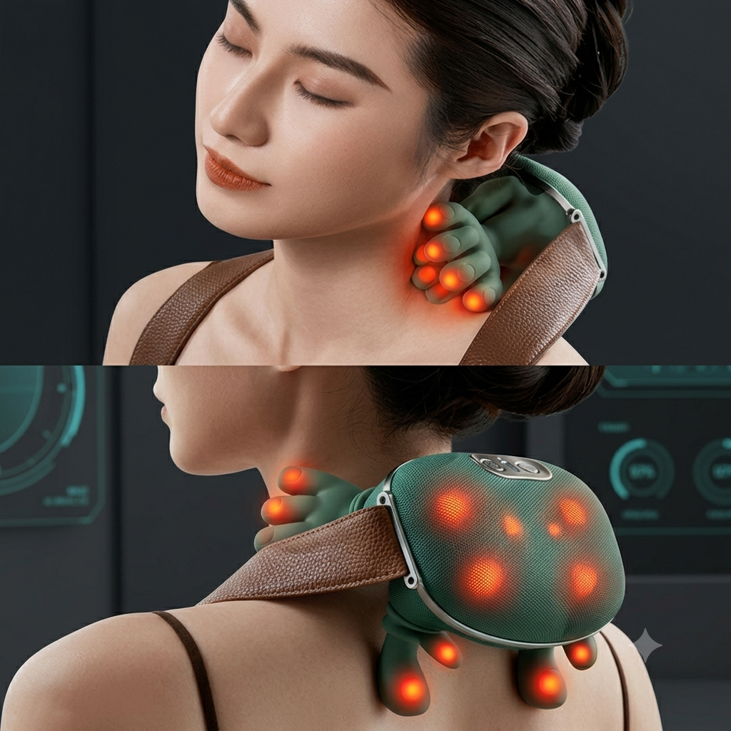 Masajeador Cervical Ergonómico con Tecnología de Simulación Humana