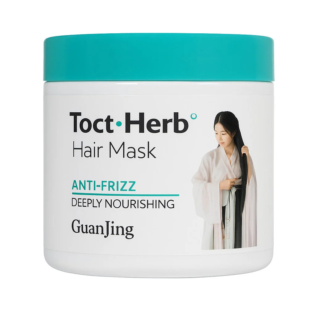 Envase original de mascarilla capilar Toct Herb Anti-Frizz